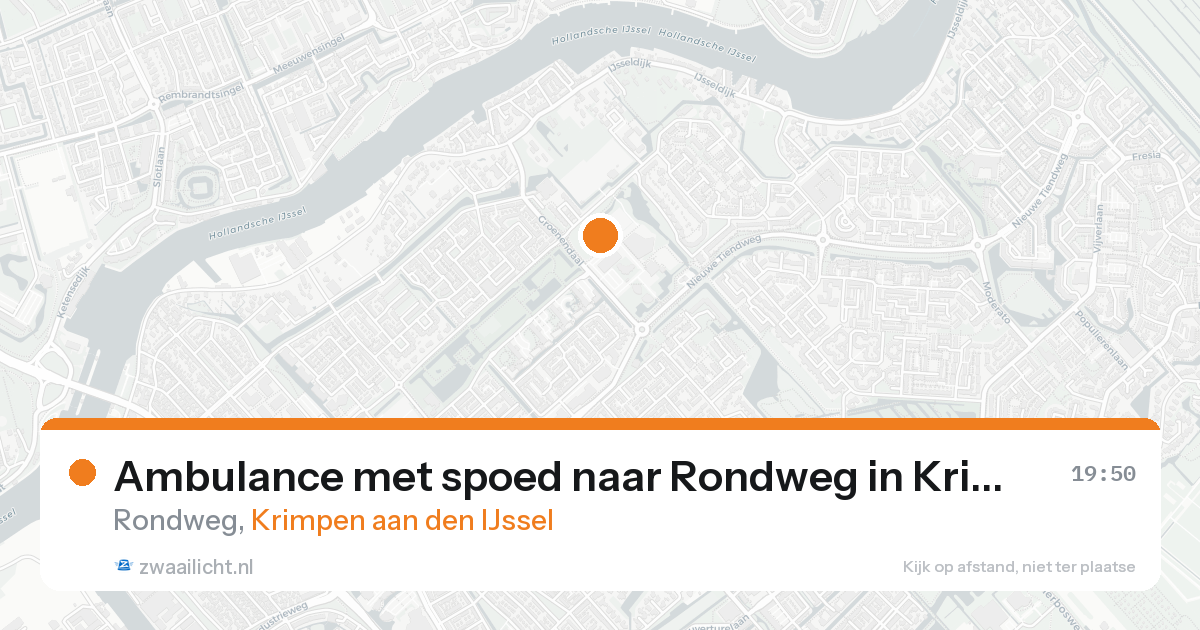 Ambulance met spoed naar Rondweg in Krimpen aan den IJssel — 13 jul 2026