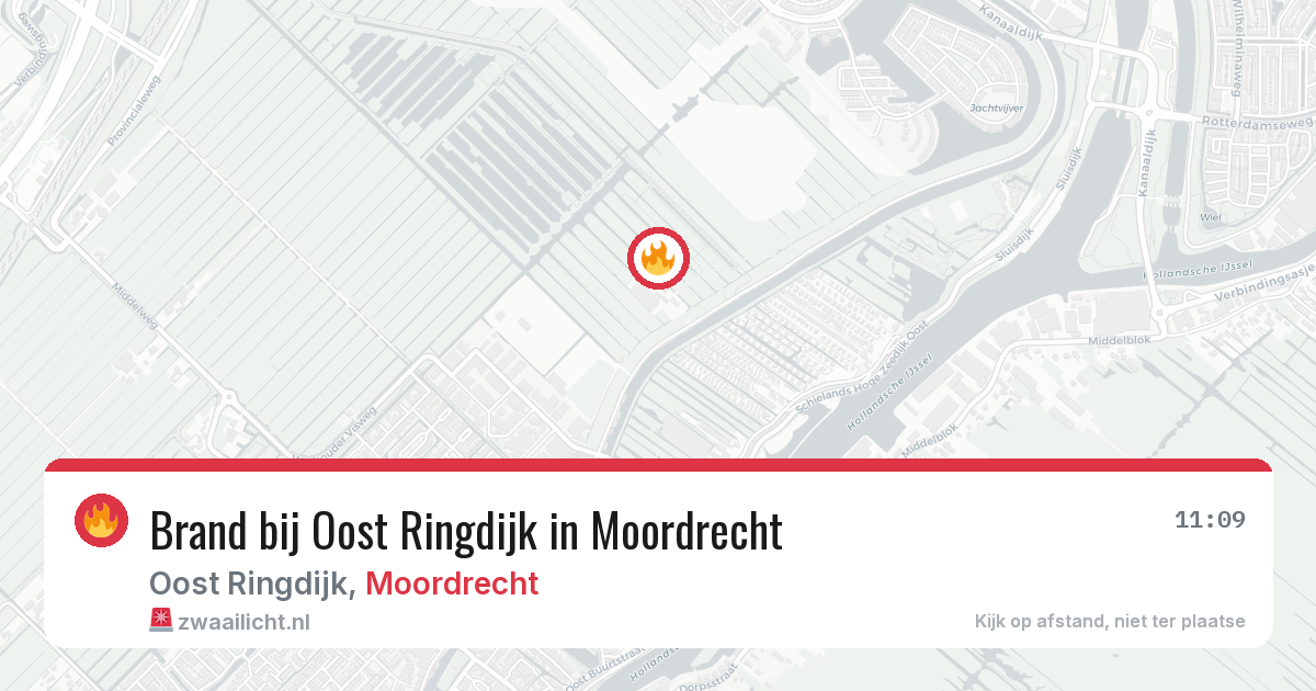 Brand bij Oost Ringdijk in Moordrecht — 30 jul 2026