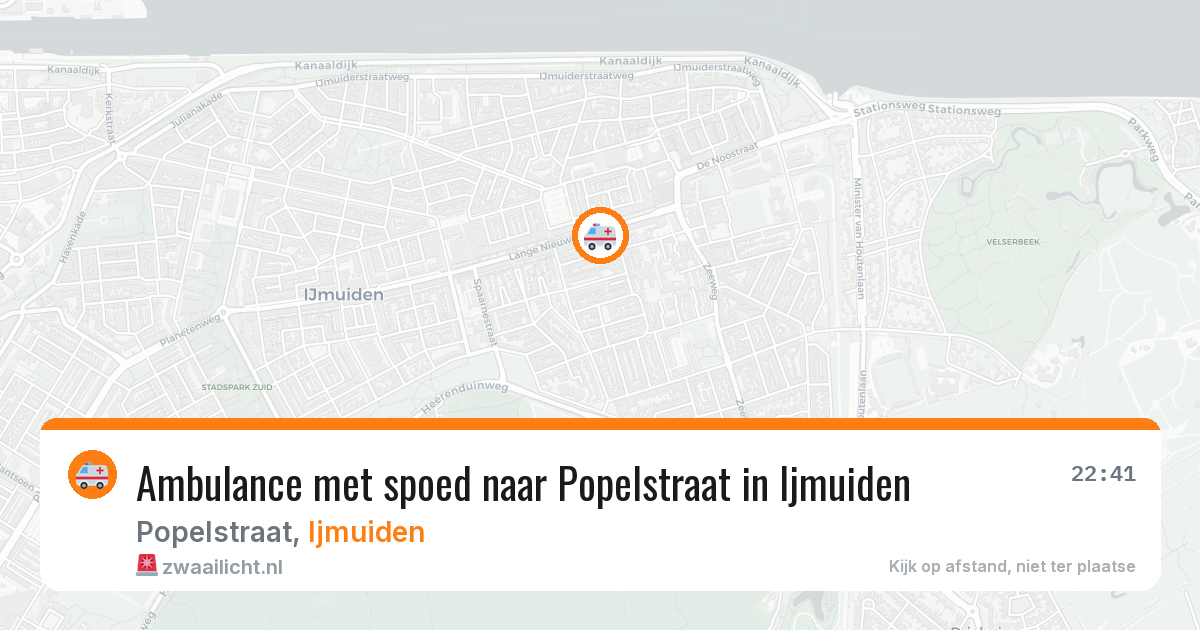 Ambulance met spoed naar Popelstraat in Ijmuiden — 30 mei 2026