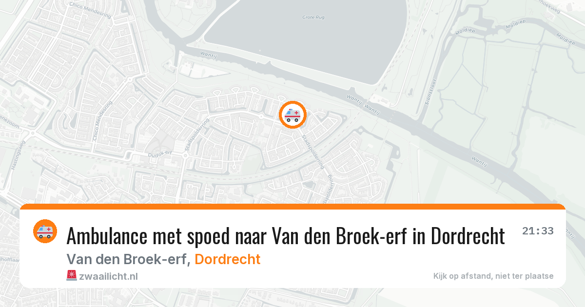 Ambulance met spoed naar Van den Broek-erf in Dordrecht — 27 jun 2026