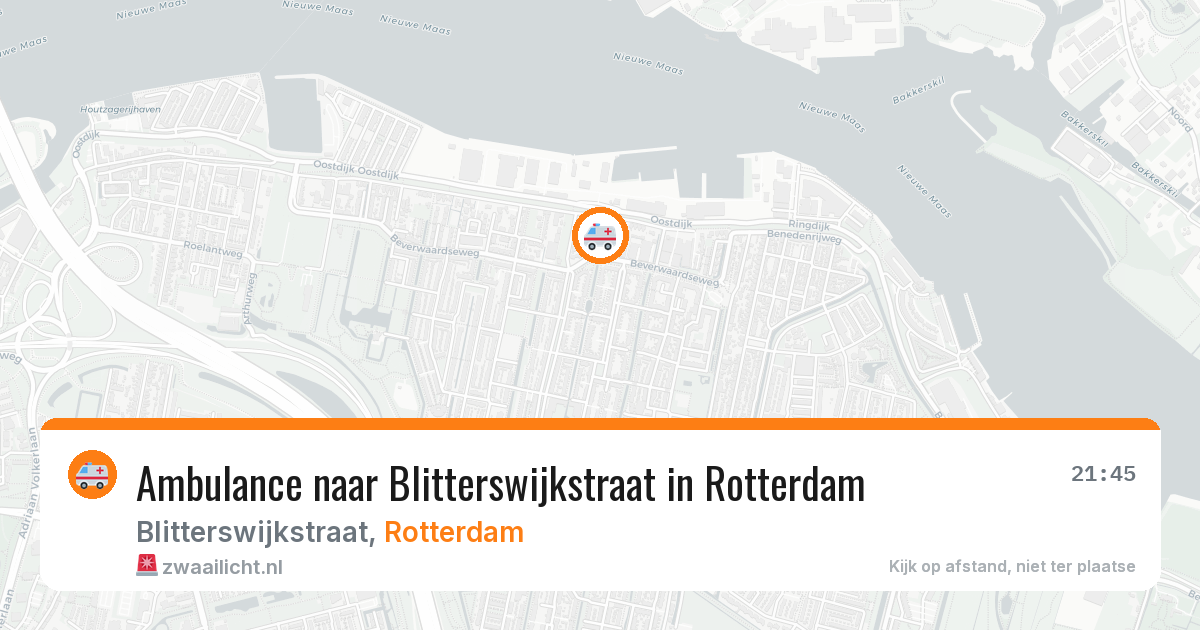 Ambulance naar Blitterswijkstraat in Rotterdam — 2 aug 2026