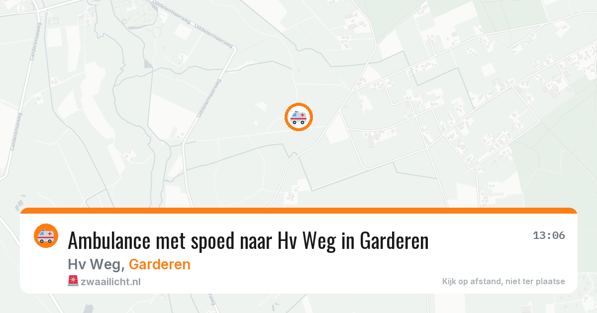 Ambulance met spoed naar Hv Weg in Garderen — 20 mei 2026
