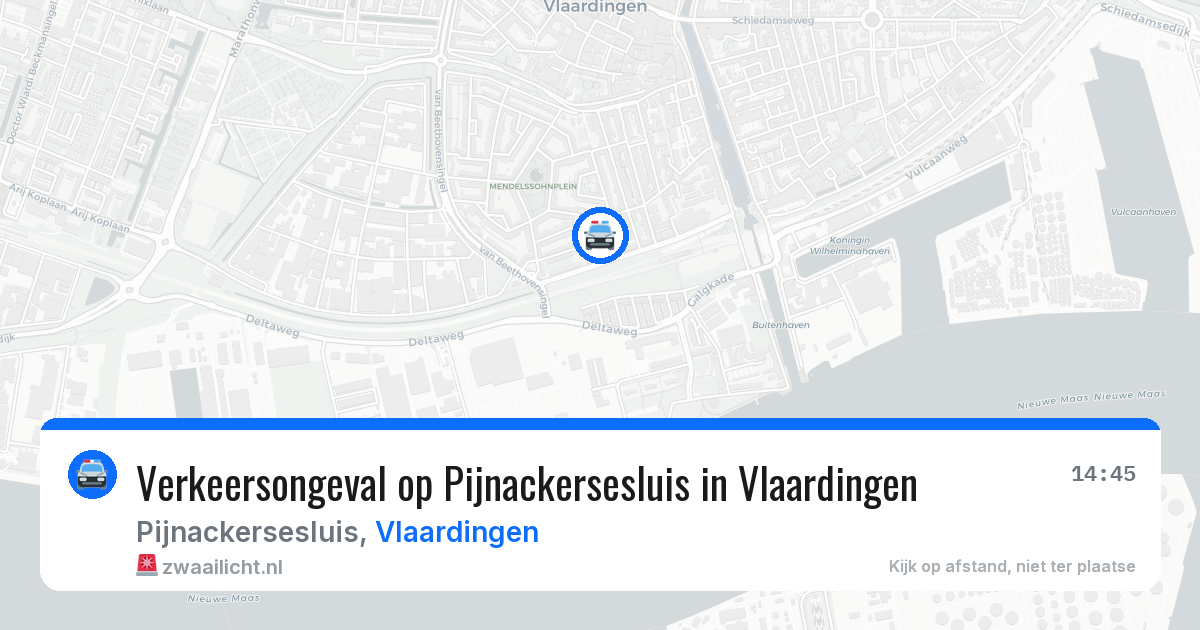 Verkeersongeval op Pijnackersesluis in Vlaardingen — 25 mrt 2026