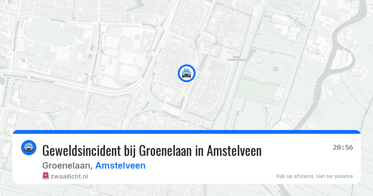 Geweldsincident bij Groenelaan in Amstelveen — 1 jul 2026