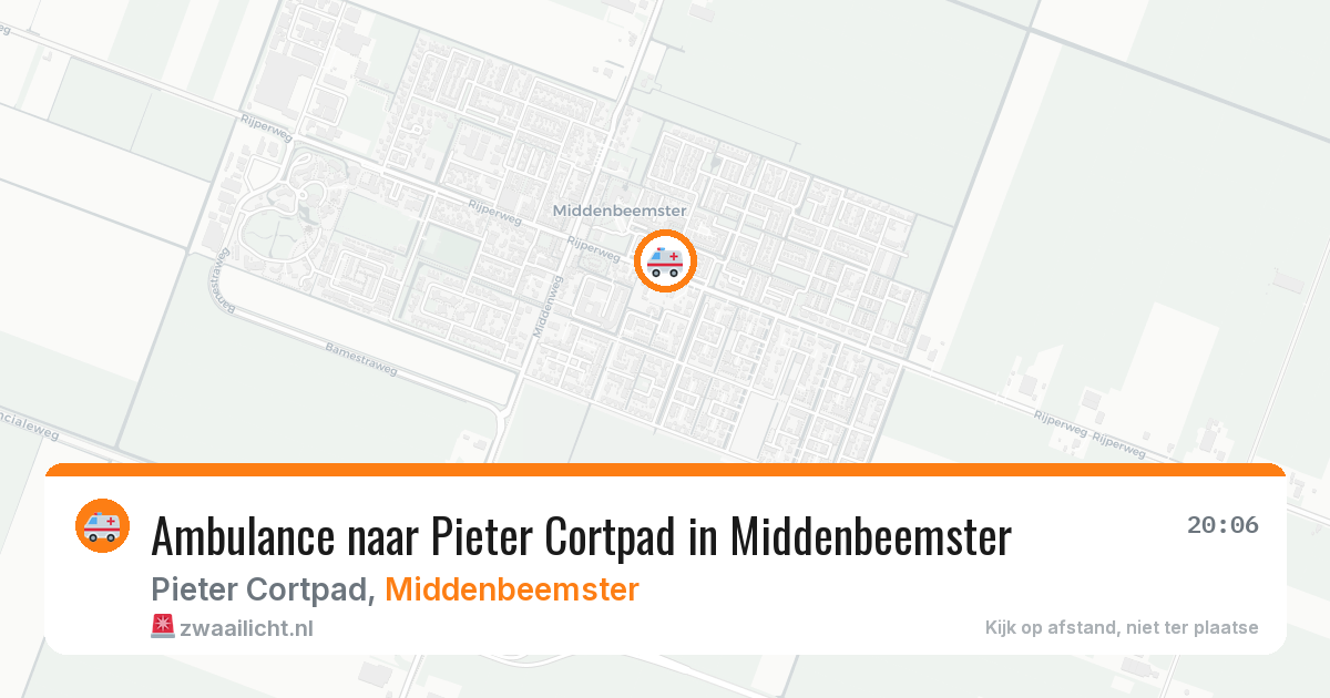 Ambulance naar Pieter Cortpad in Middenbeemster — 4 apr 2026