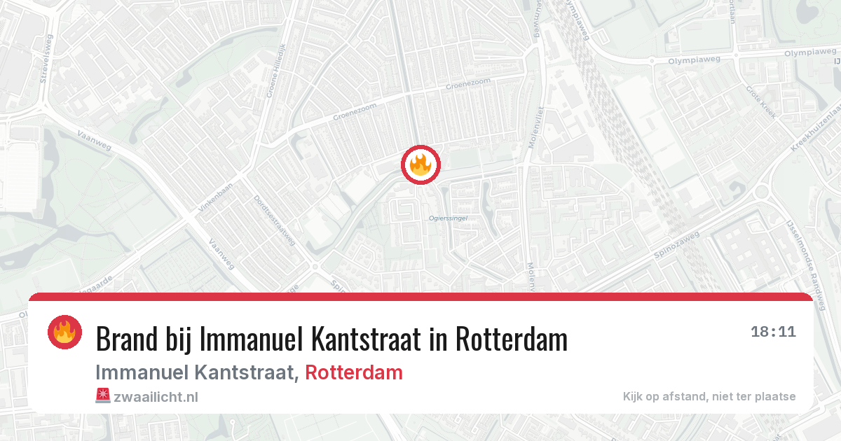 Brand bij Immanuel Kantstraat in Rotterdam — 10 mei 2026