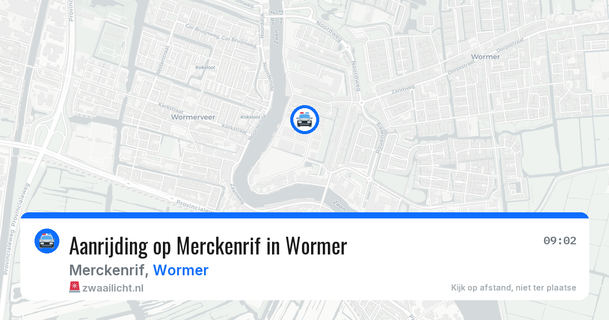 Aanrijding op Merckenrif in Wormer — 30 jul 2026
