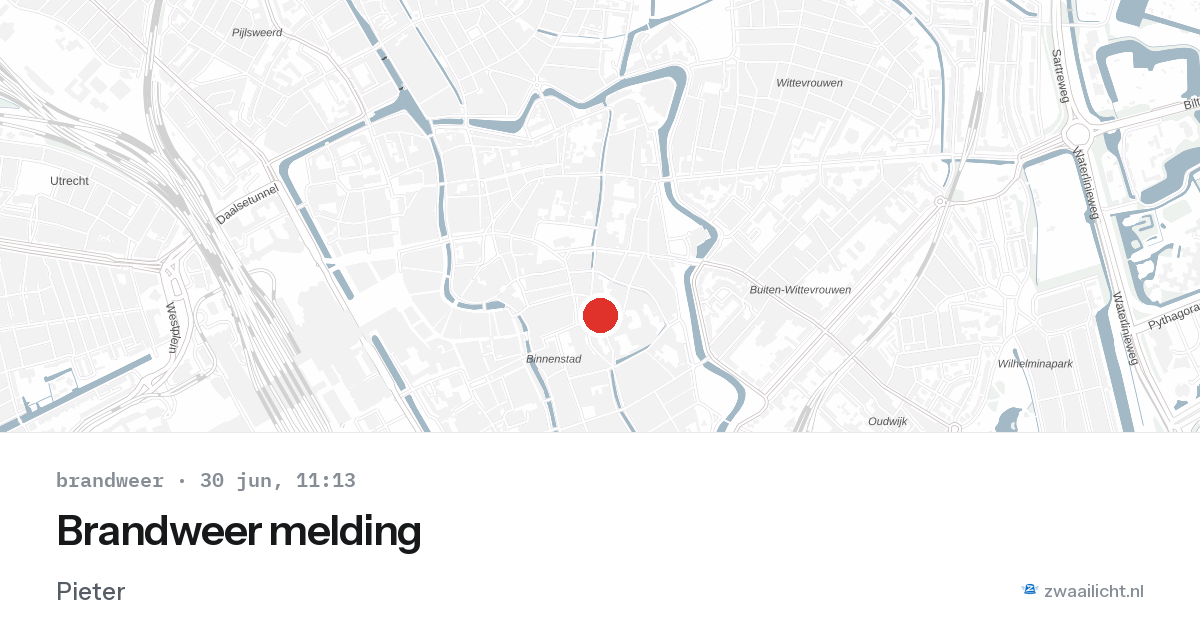 Brandweer melding — 30 jun 2026