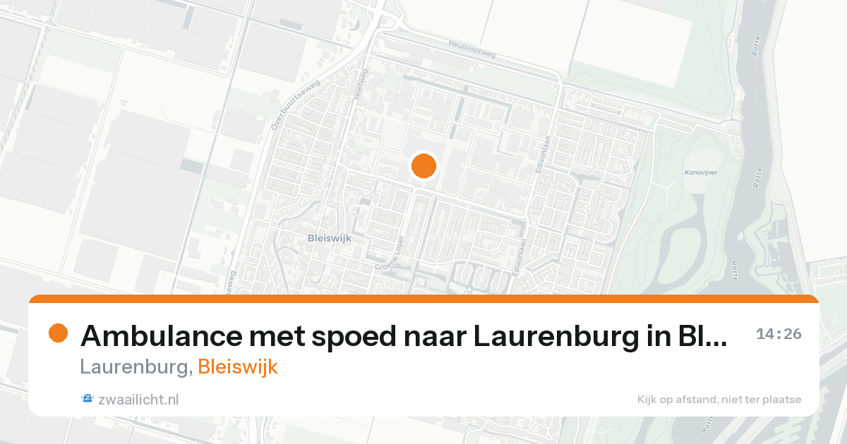 Ambulance met spoed naar Laurenburg in Bleiswijk — 17 aug 2026