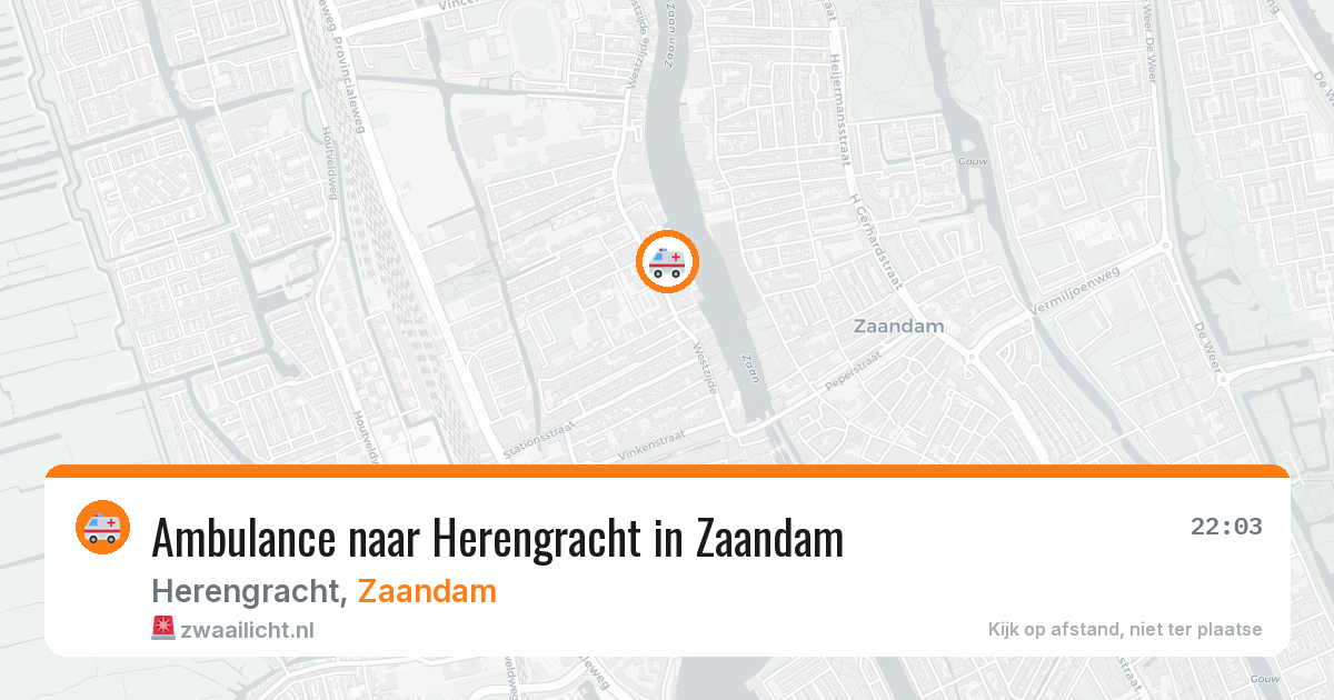 Ambulance naar Herengracht in Zaandam — 3 jul 2026