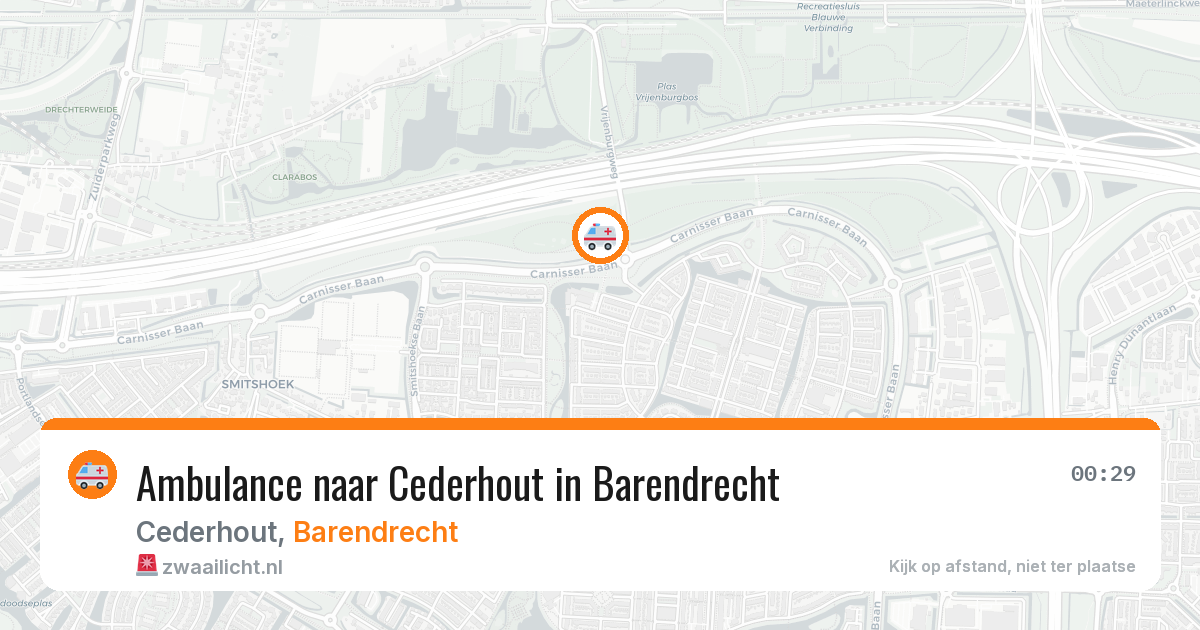 Ambulance naar Cederhout in Barendrecht — 20 apr 2026
