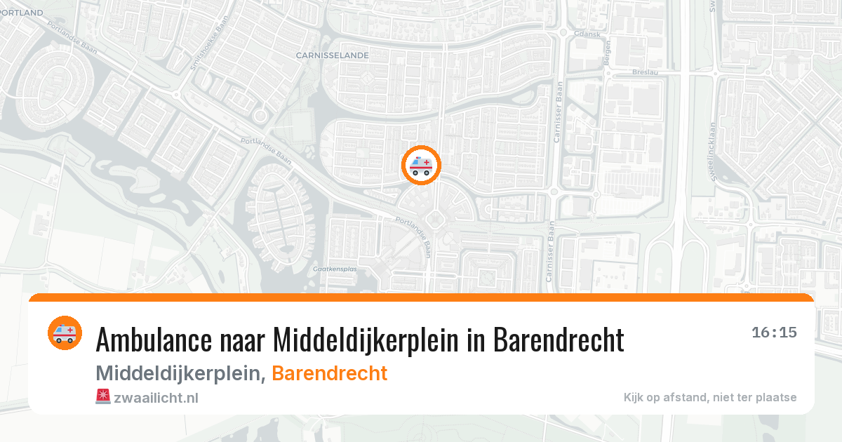 Ambulance naar Middeldijkerplein in Barendrecht — 5 jun 2026