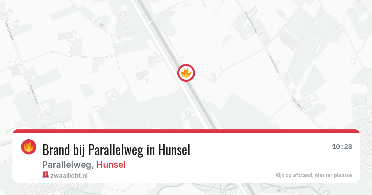 Brand bij Parallelweg in Hunsel — 22 jul 2026