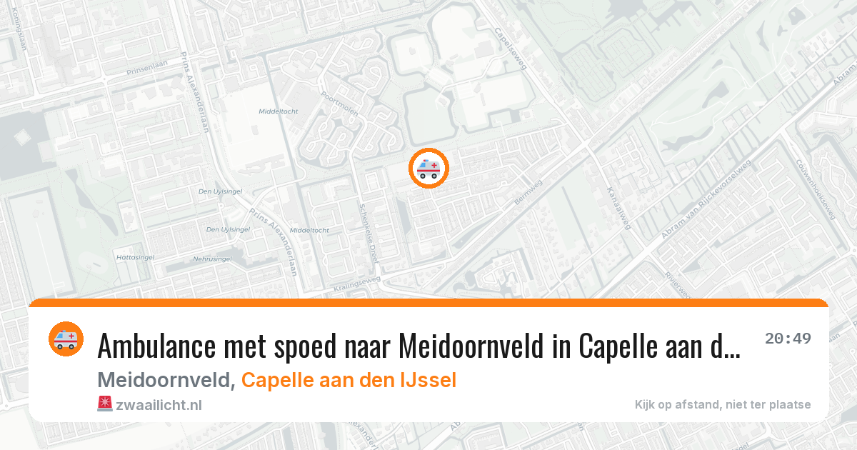 Ambulance met spoed naar Meidoornveld in Capelle aan den IJssel — 8 feb 2026