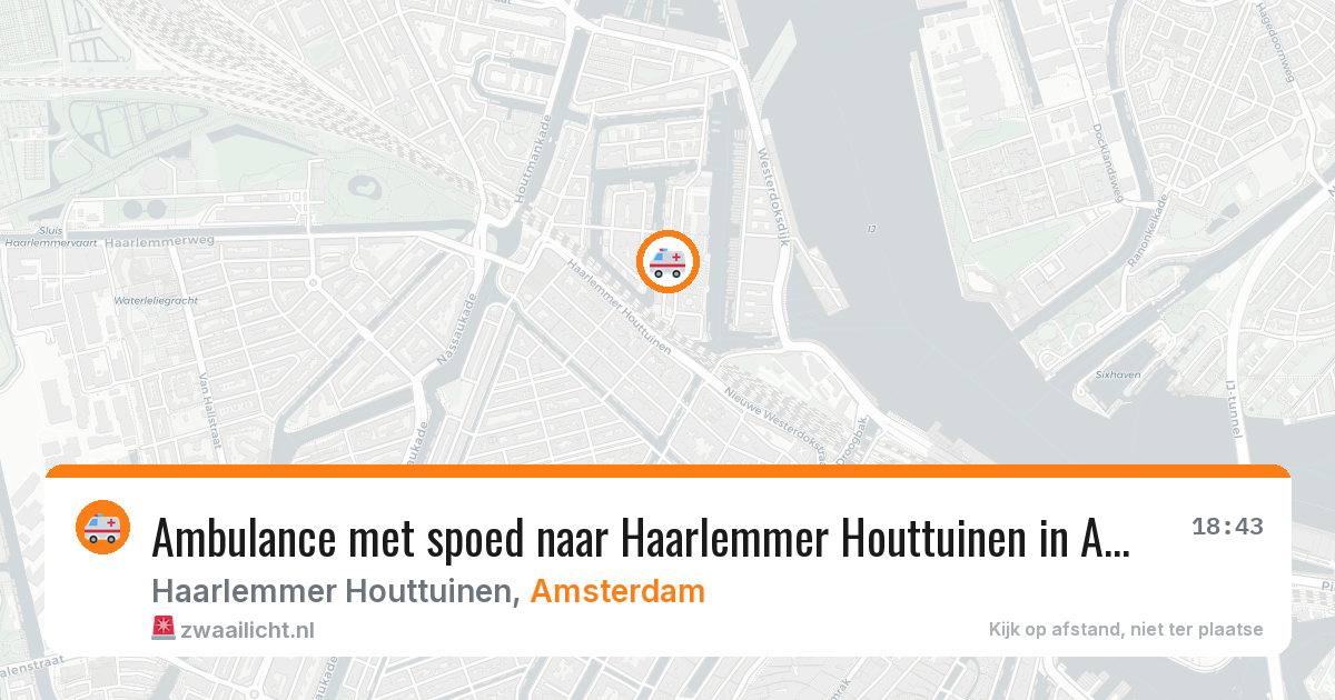 Ambulance met spoed naar Haarlemmer Houttuinen in Amsterdam — 16 jul 2026