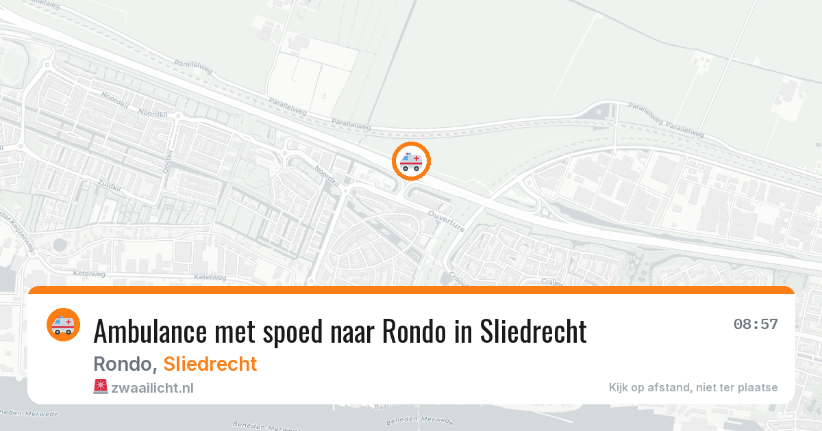 Ambulance met spoed naar Rondo in Sliedrecht — 26 jan 2026