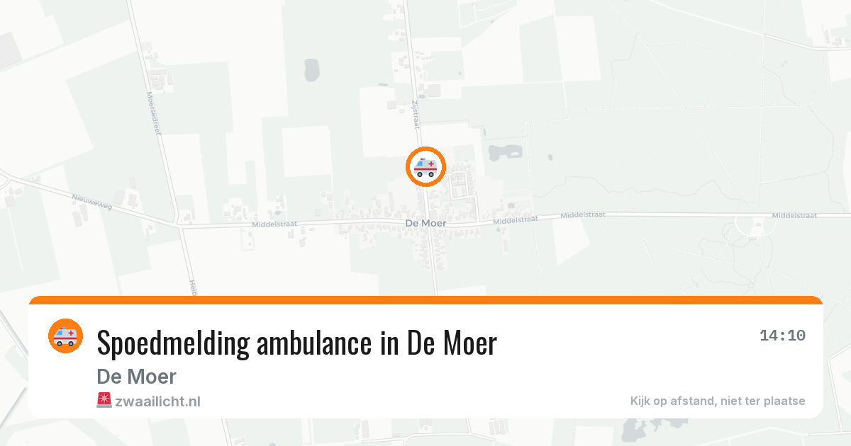 Spoedmelding ambulance in De Moer — 22 mei 2026