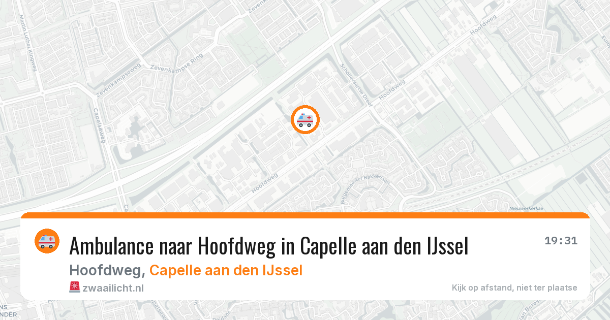 Ambulance naar Hoofdweg in Capelle aan den IJssel — 16 mrt 2026