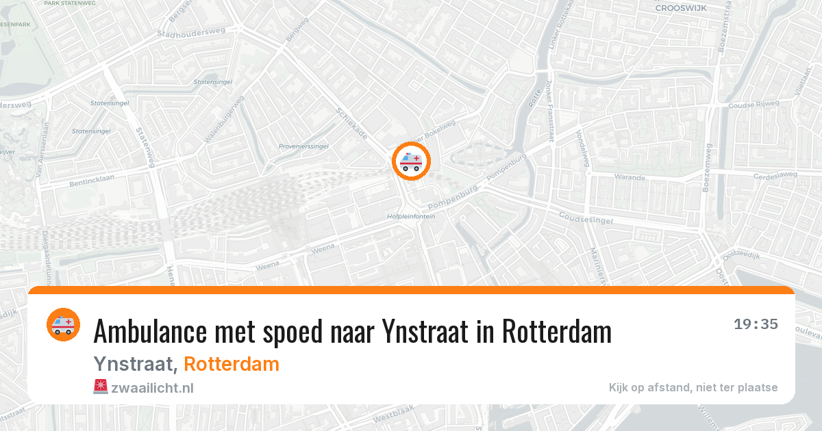 Ambulance met spoed naar Ynstraat in Rotterdam — 5 jun 2026