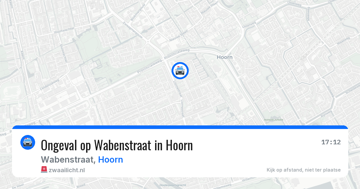 Ongeval op Wabenstraat in Hoorn — 4 jun 2026