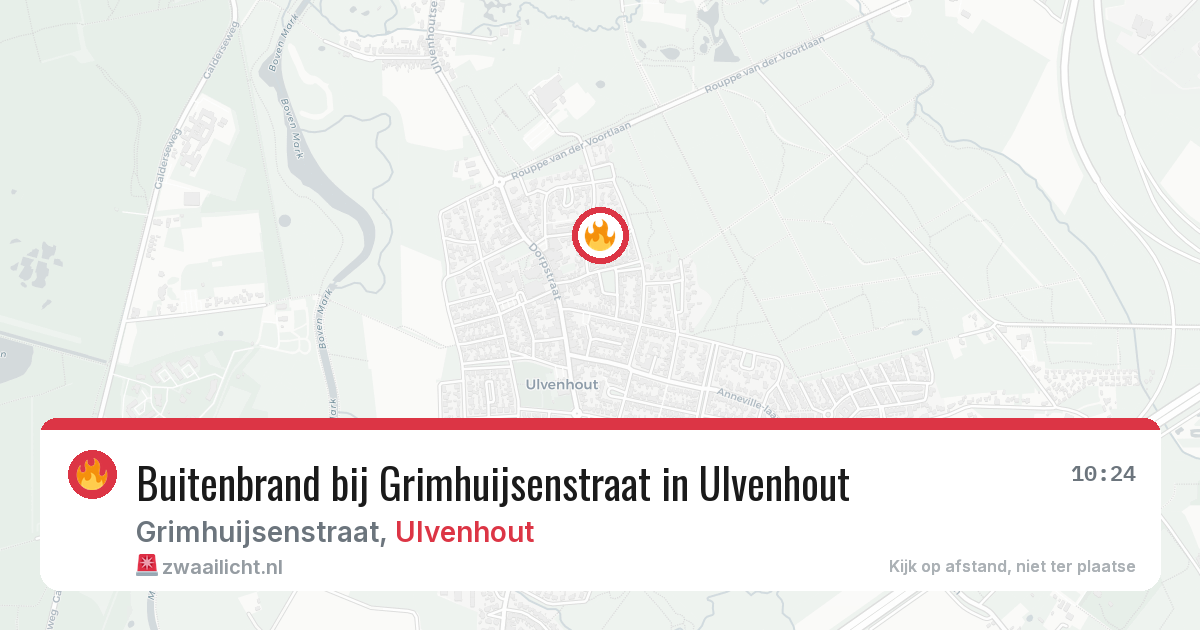 Buitenbrand bij Grimhuijsenstraat in Ulvenhout — 26 mei 2026