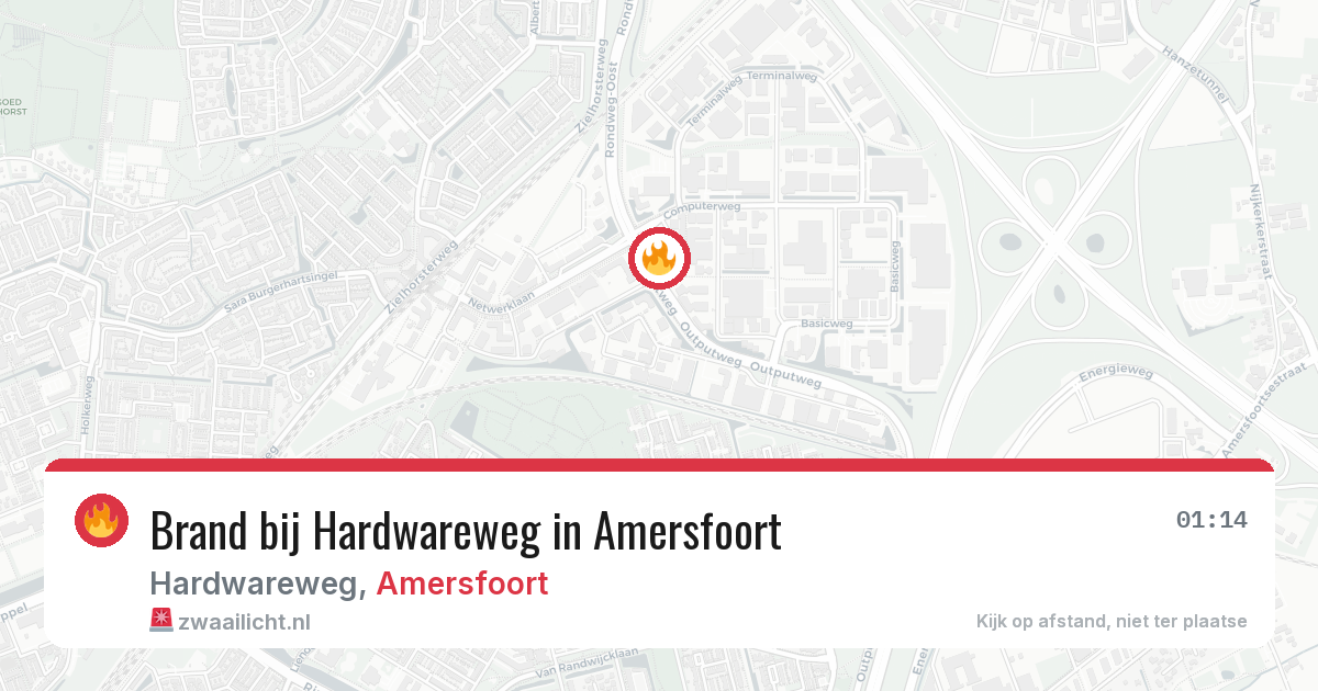 Brand bij Hardwareweg in Amersfoort — 10 mei 2026