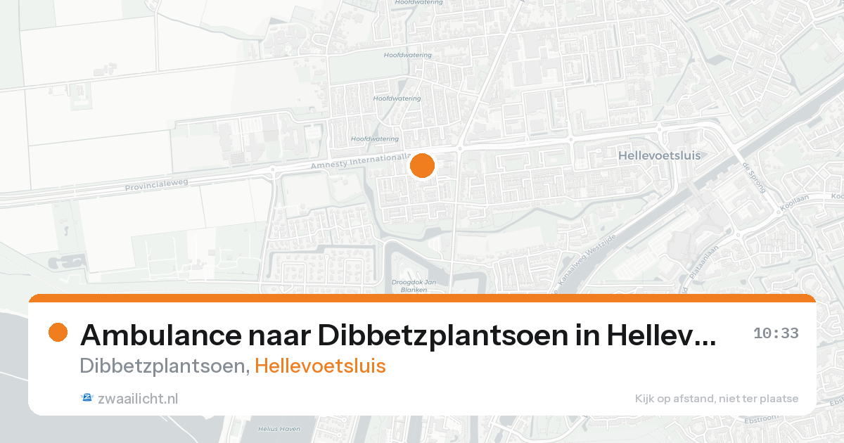 Ambulance naar Dibbetzplantsoen in Hellevoetsluis — 30 jun 2026