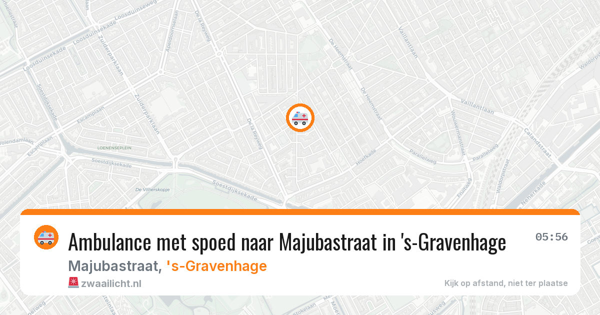 Ambulance met spoed naar Majubastraat in 's-Gravenhage — 12 apr 2026