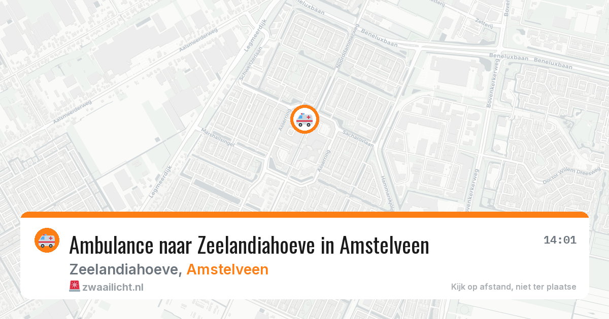 Ambulance naar Zeelandiahoeve in Amstelveen — 29 jun 2026