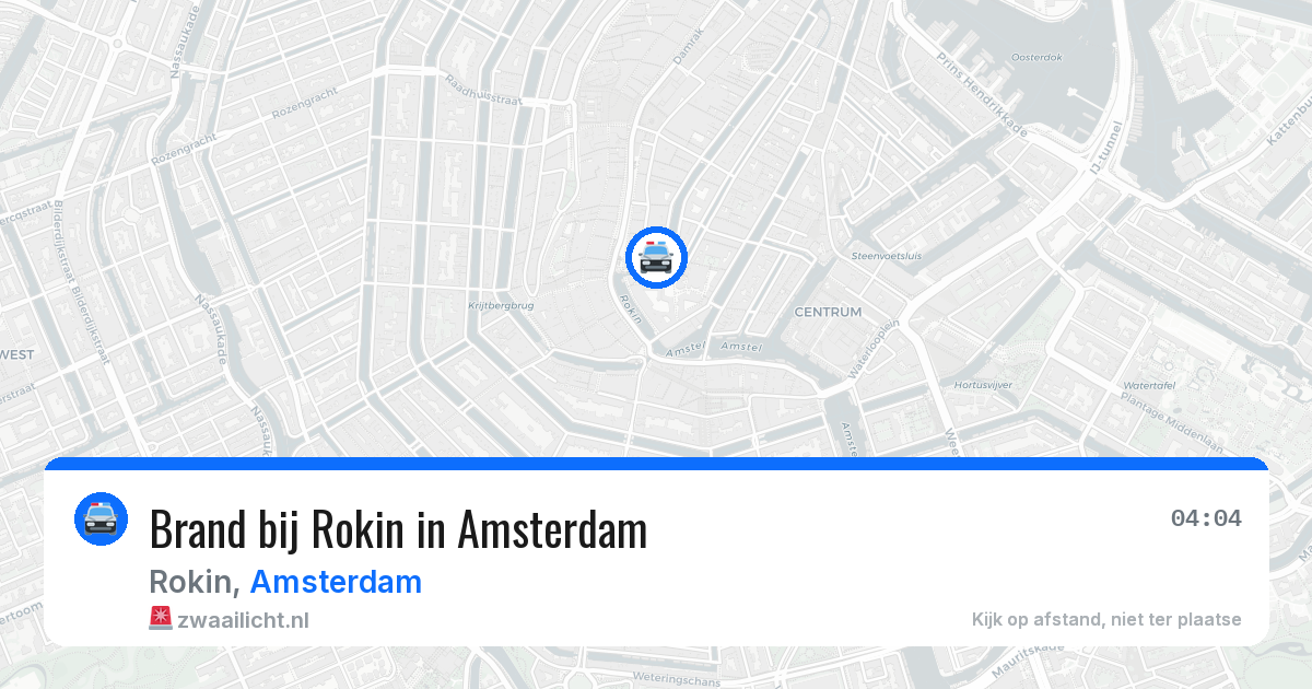 Brand bij Rokin in Amsterdam — 31 mrt 2026