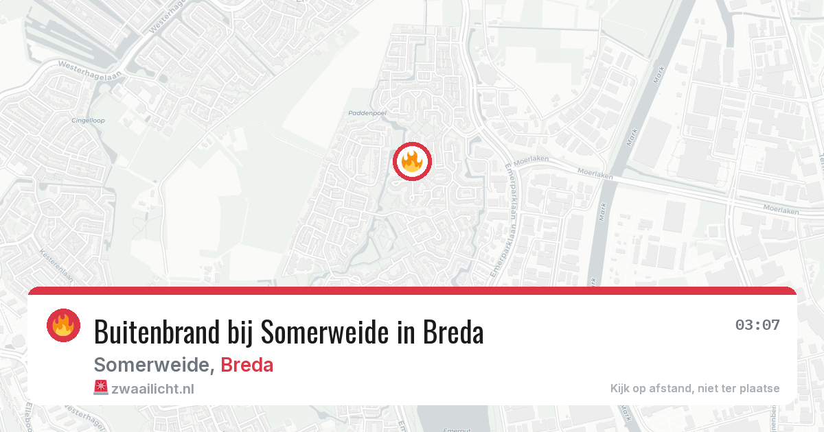 Buitenbrand bij Somerweide in Breda — 10 aug 2026