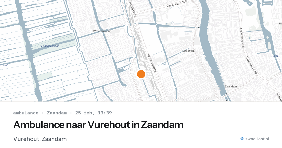 Ambulance naar Vurehout in Zaandam — 25 feb 2026