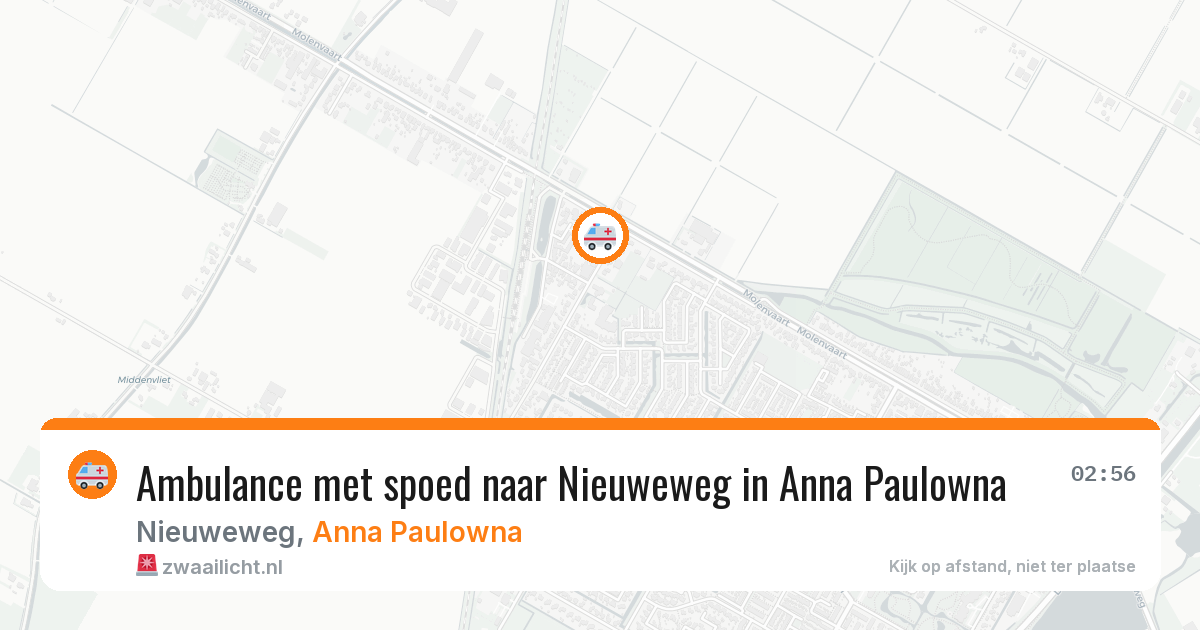Ambulance met spoed naar Nieuweweg in Anna Paulowna — 26 apr 2026