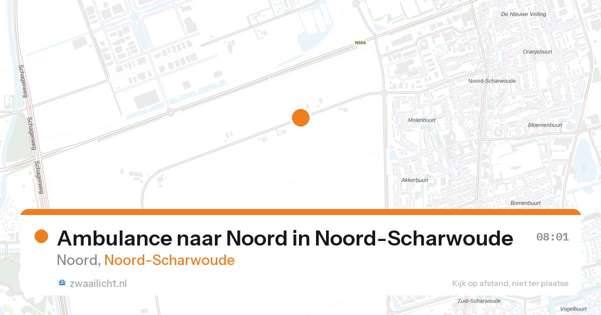 Ambulance naar Noord in Noord-Scharwoude — 27 aug 2026