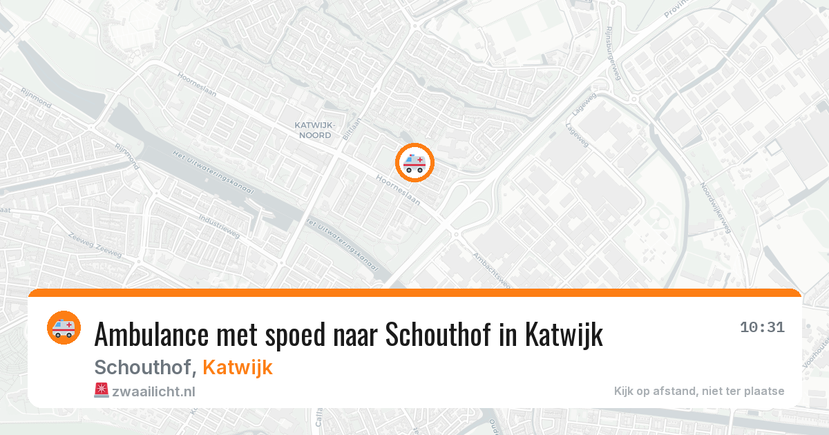 Ambulance met spoed naar Schouthof in Katwijk — 22 mrt 2026