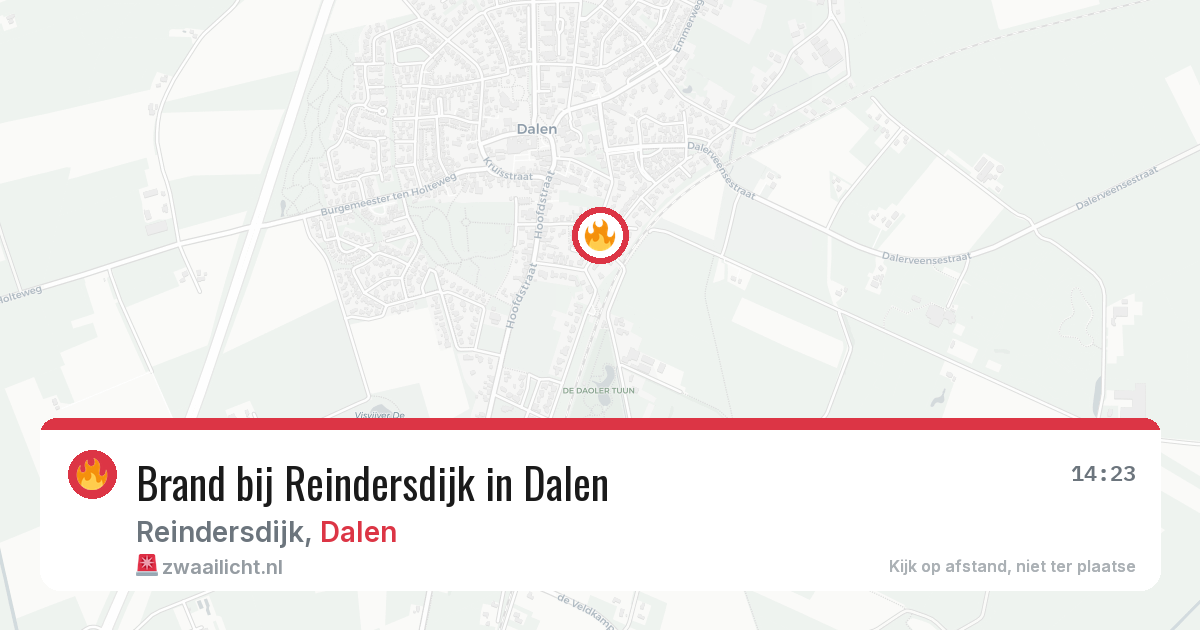 Brand bij Reindersdijk in Dalen — 13 mrt 2026