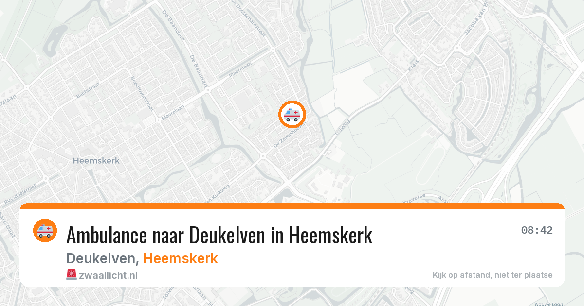 Ambulance naar Deukelven in Heemskerk — 15 mrt 2026