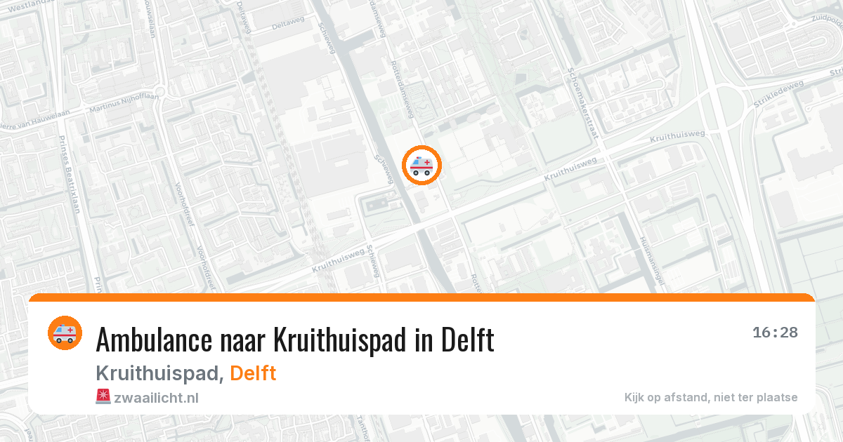 Ambulance naar Kruithuispad in Delft — 22 mei 2026