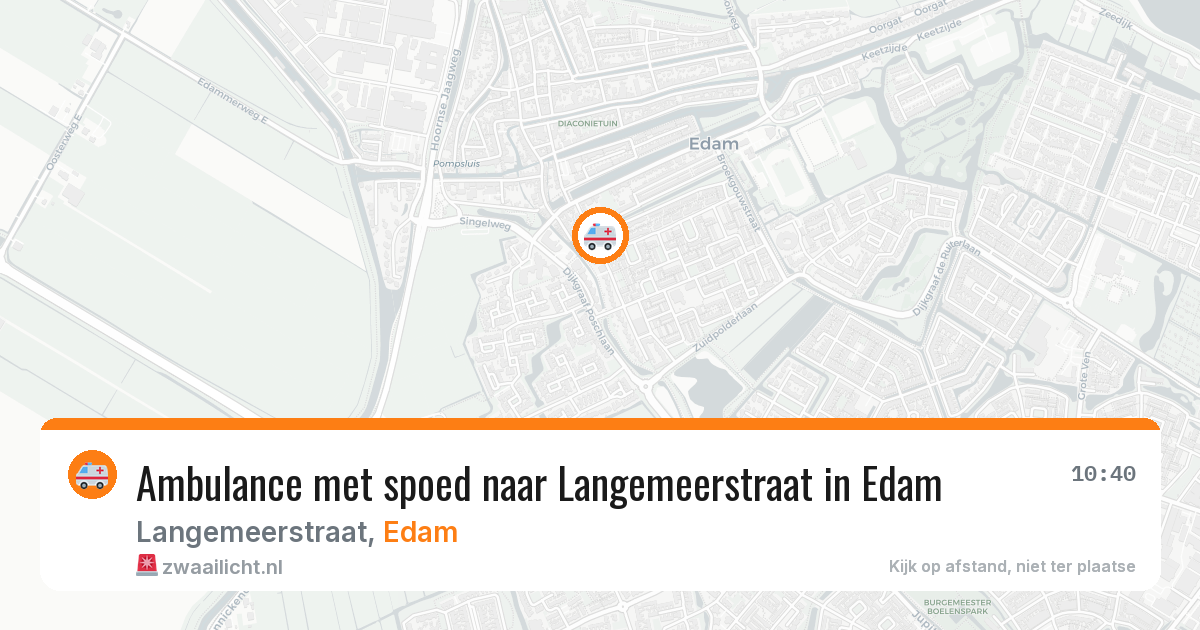 Ambulance met spoed naar Langemeerstraat in Edam — 1 jul 2026
