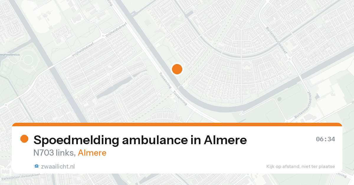 Spoedmelding ambulance in Almere — 22 aug 2026