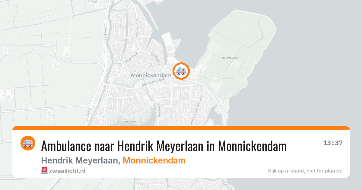 Ambulance naar Hendrik Meyerlaan in Monnickendam — 26 mrt 2026