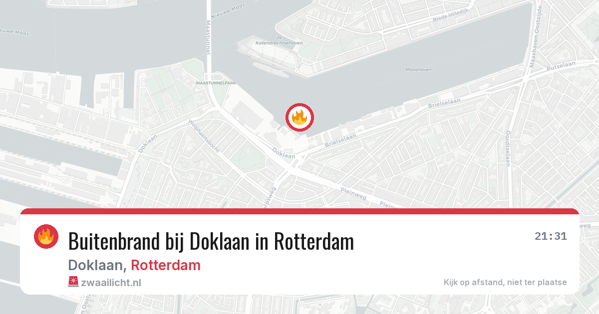 Buitenbrand bij Doklaan in Rotterdam — 7 aug 2026