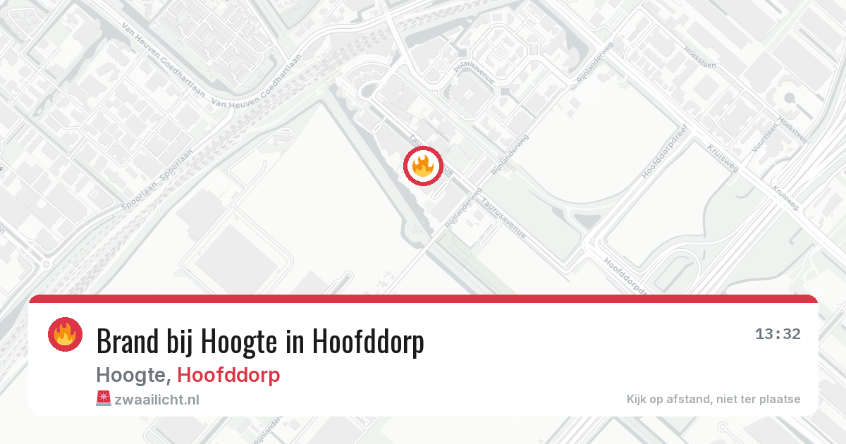 Brand bij Hoogte in Hoofddorp — 4 aug 2026