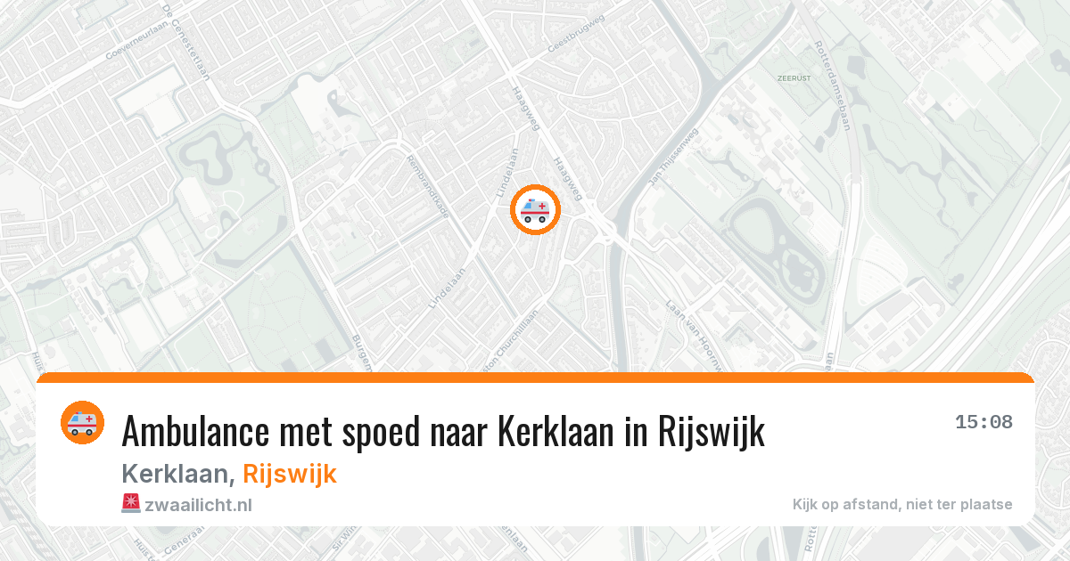 Ambulance met spoed naar Kerklaan in Rijswijk — 30 jul 2026