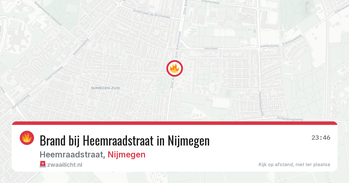 Brand bij Heemraadstraat in Nijmegen — 25 mrt 2026