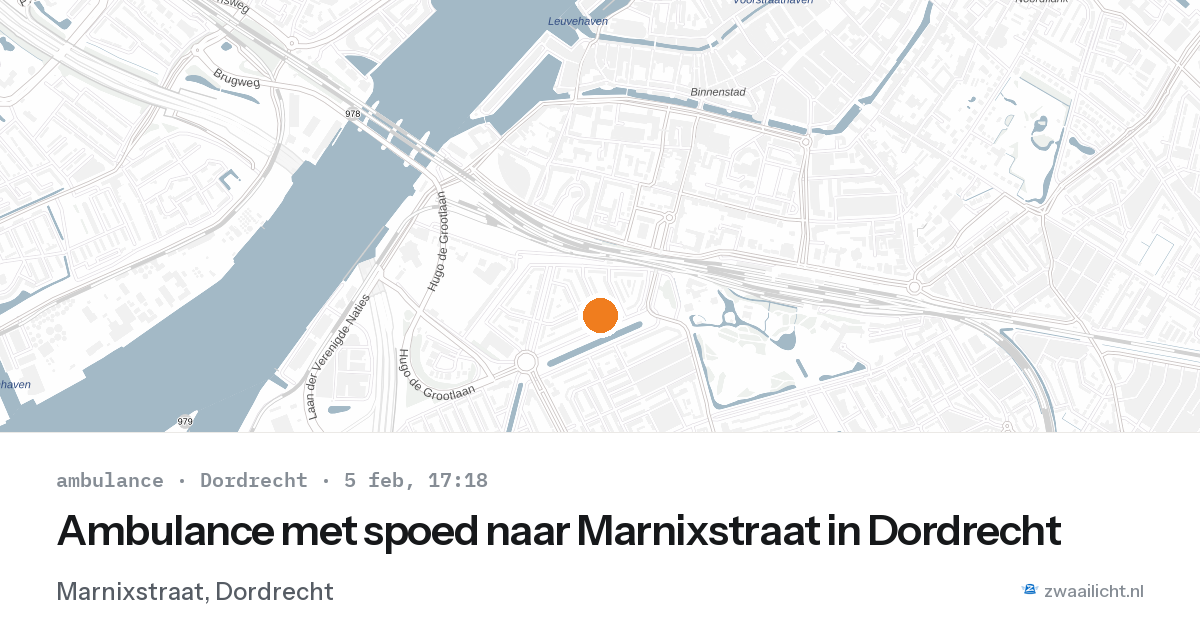 Ambulance met spoed naar Marnixstraat in Dordrecht — 5 feb 2026
