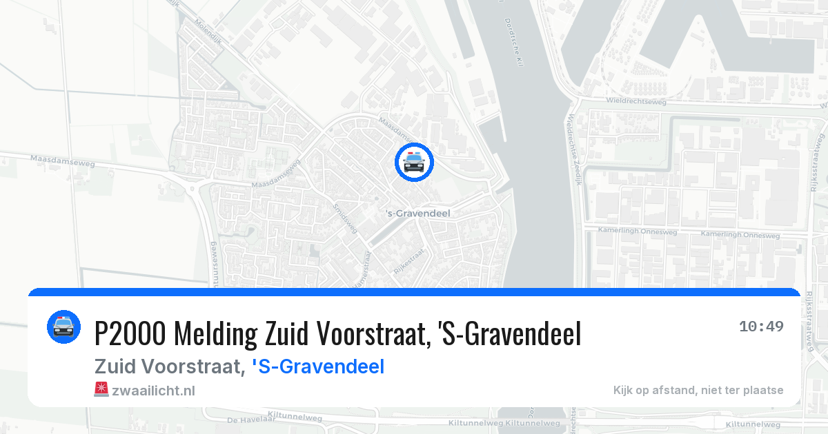 P2000 Melding Zuid Voorstraat, 'S-Gravendeel — 8 mei 2026