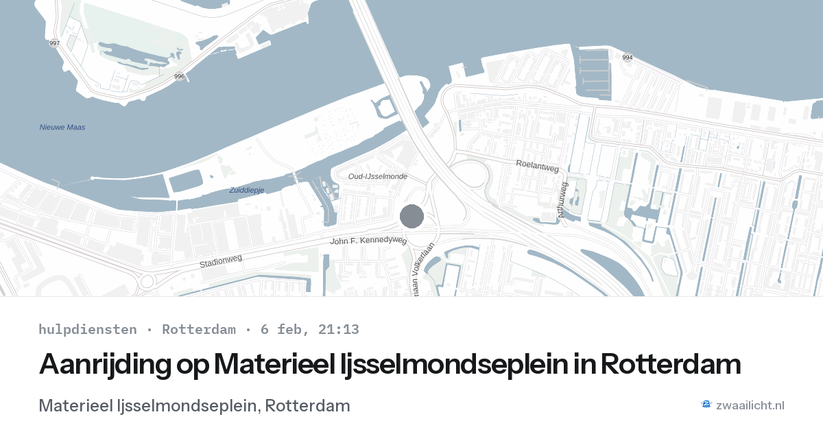 Aanrijding op Materieel Ijsselmondseplein in Rotterdam — 6 feb 2026