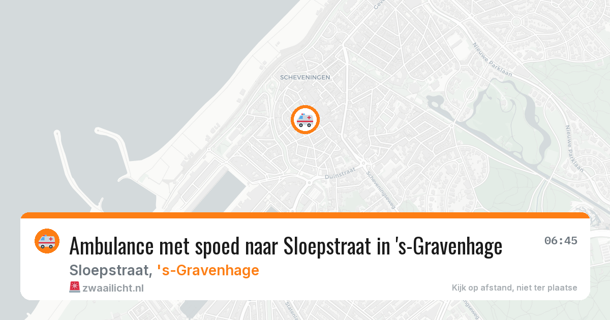 Ambulance met spoed naar Sloepstraat in 's-Gravenhage — 18 mei 2026