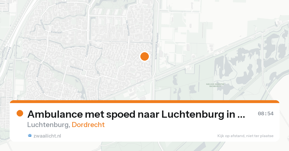 Ambulance met spoed naar Luchtenburg in Dordrecht — 8 feb 2026